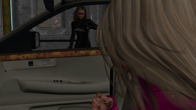 Обои картинки фото 3д графика, фантазия , fantasy, фон, взгляд, девушка