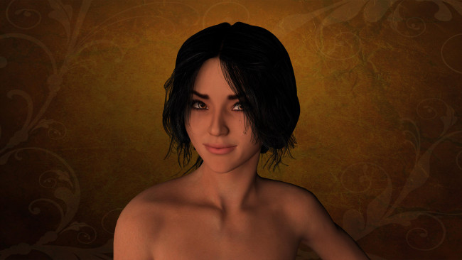 Обои картинки фото 3д графика, портрет , portraits, девушка, фон, взгляд