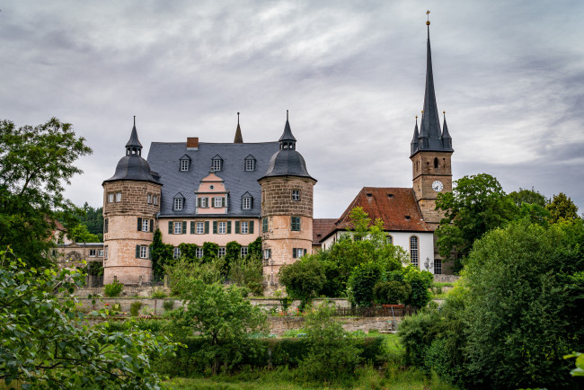 Обои картинки фото schloss ahorn, города, замки германии, простор