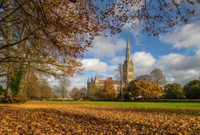 Обои картинки фото salisbury cathedral, города, - католические соборы,  костелы,  аббатства, простор