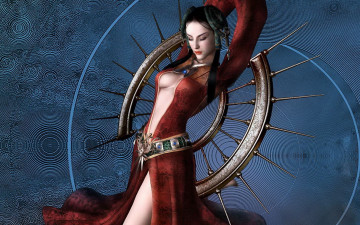 Картинка видео+игры a3 +age+of+sovereign+ project+a3 шипы платье декольте девушка