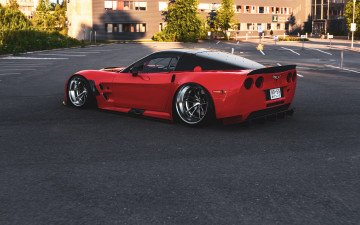 обоя chevrolet corvette c6, автомобили, виртуальный тюнинг, chevrolet, corvette, c6, американская, классика, и, мощь