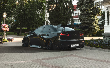 обоя mitsubishi motors lancer evolution x widebody, автомобили, виртуальный тюнинг, mitsubishi, motors, lancer, evolution, x, widebody, японское, легендарное, качество, сделанное, на, века