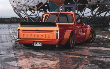 обоя chevrolet c10 slammed, автомобили, виртуальный тюнинг, chevrolet, c10, slammed, американская, классика, и, мощь