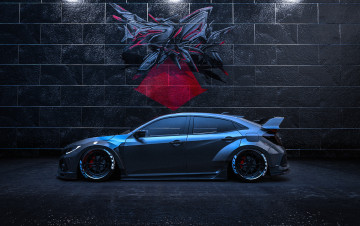 обоя honda civic type-r fk8, автомобили, виртуальный тюнинг, honda, civic, type, r, fk8, японское, легендарное, качество, сделанное, на, века