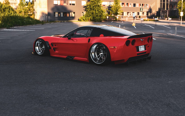 Обои картинки фото chevrolet corvette c6, автомобили, виртуальный тюнинг, chevrolet, corvette, c6, американская, классика, и, мощь