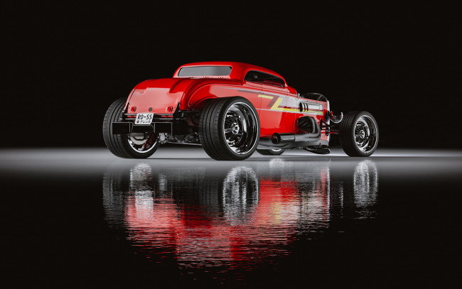 Обои картинки фото ford coupe zz top eliminator, автомобили, виртуальный тюнинг, ford, coupe, zz, top, eliminator, американская, классика, и, мощь