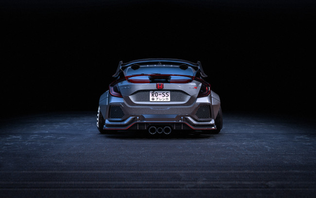 Обои картинки фото honda civic type-r fk8, автомобили, виртуальный тюнинг, honda, civic, type, r, fk8, японское, легендарное, качество, сделанное, на, века