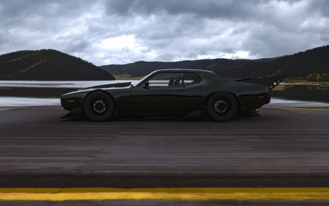 Обои картинки фото plymouth road runner gtx, автомобили, виртуальный тюнинг, plymouth, road, runner, gtx, американская, классика, и, мощь