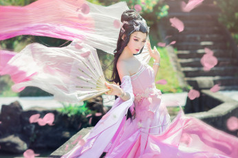 обоя девушки, - креатив,  косплей, девушка