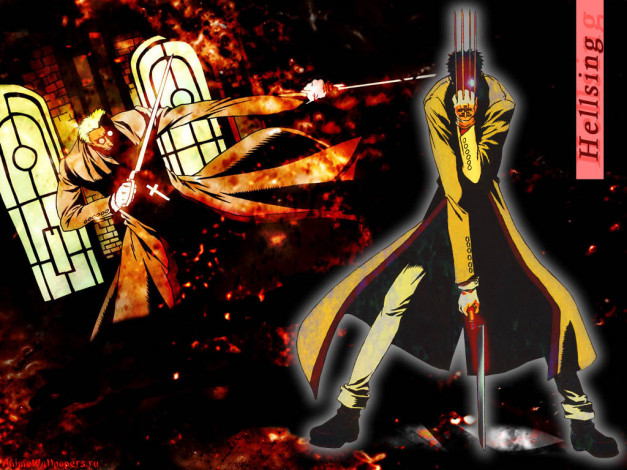 Обои картинки фото аниме, hellsing, андерсон