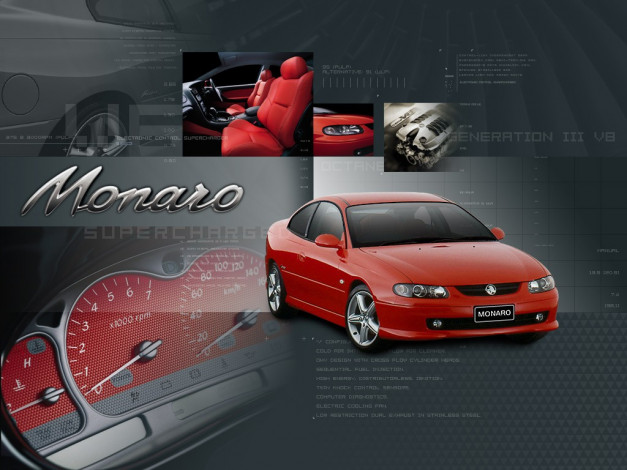 Обои картинки фото holden, monaro, автомобили
