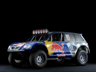 Картинка 2008 volkswagen red bull baja race touareg tdi trophy truck studio автомобили