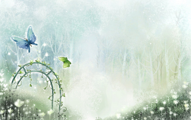 Обои картинки фото рисованные, животные, бабочки