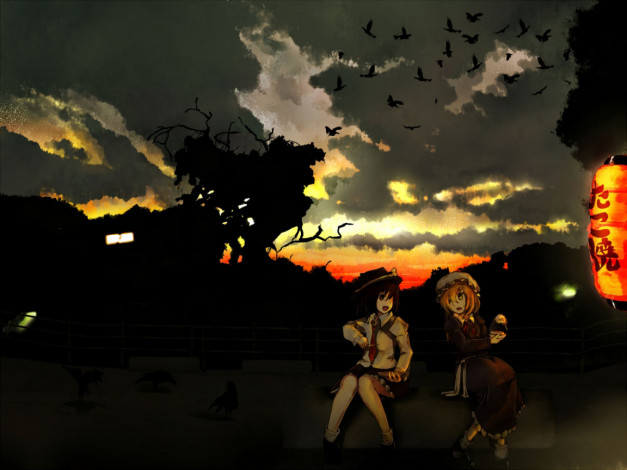Обои картинки фото аниме, touhou