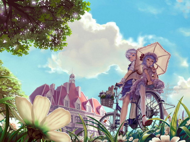 Обои картинки фото аниме, touhou