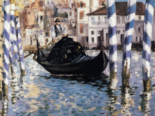 обоя the, grand, canal, venice, edouard, manet, рисованные