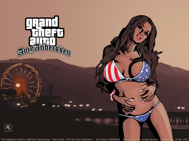 Обои картинки фото gta, amy, anderssen, видео, игры, grand, theft, auto, san, andreas