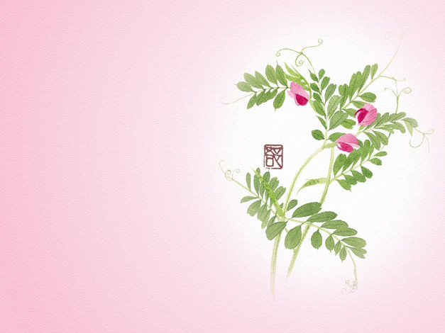 Обои картинки фото рисованные, цветы