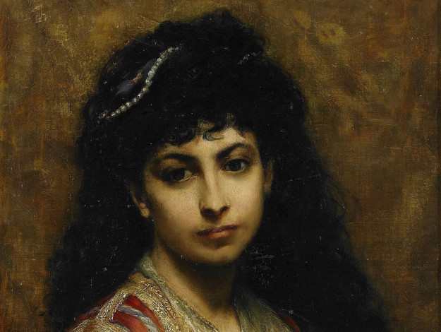 Обои картинки фото рисованные, jules, badin, женщина, девушка