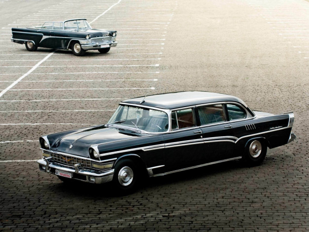 Обои картинки фото автомобили, газ, mixed, зил-111, чайка