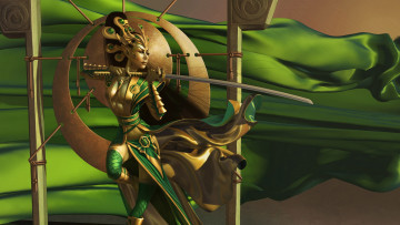 Картинка legend of the five rings видео игры девушка-воин меч