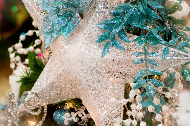 Обои картинки фото праздничные, снежинки, звёздочки, звезда
