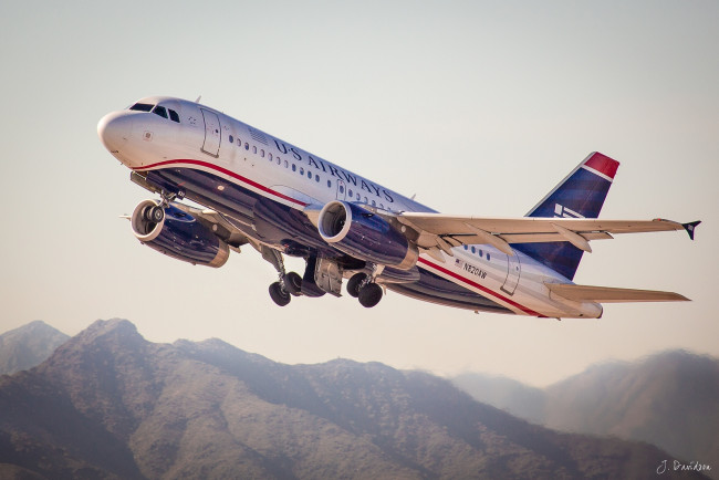 Обои картинки фото авиация, пассажирские, самолёты, полет