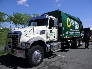 Картинка mack автомобили мусоровозы trucks inc тяжелые грузовики сша