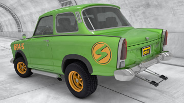 Картинка автомобили 3д 1963 trabant 601 s custom