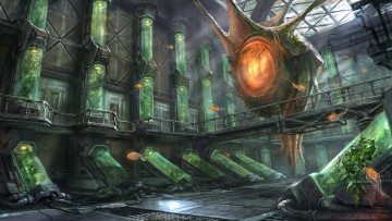 Картинка фэнтези иные+миры +иные+времена запустение зал лаборатория