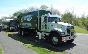 Картинка mack автомобили мусоровозы trucks inc тяжелые грузовики сша