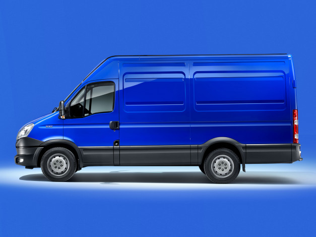 Обои картинки фото автомобили, iveco, синий, van, daily