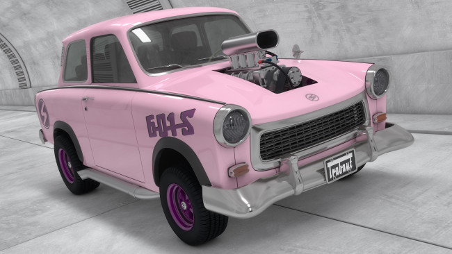 Обои картинки фото автомобили, 3д, 1963, trabant, 601, s, custom