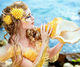 Картинка девушки -unsort+ креатив ракушка русалка девушка