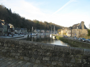 Картинка динан +франция города -+улицы +площади +набережные франция дома мост корабли