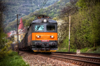 Картинка техника электрички железная дорога локомотив состав