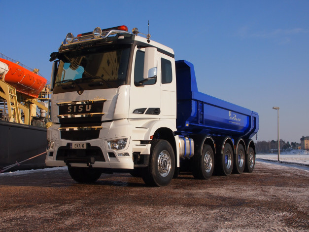 Обои картинки фото автомобили, sisu, polar, 10x4, tipper, 2010г