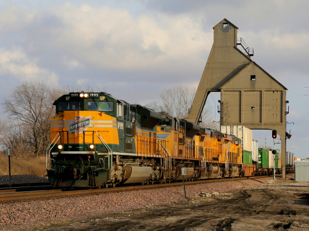 Обои картинки фото техника, поезда, железная, дорога, локомотив, состав