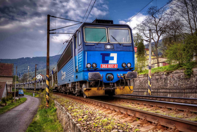 Обои картинки фото техника, электрички, железная, дорога, локомотив, состав