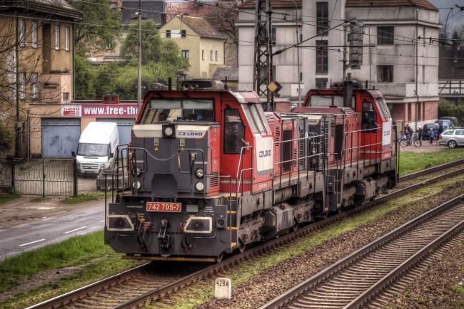 Обои картинки фото техника, локомотивы, железная, дорога, локомотив, состав