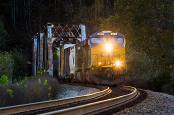 Картинка техника поезда локомотив состав рельсы дорога железная