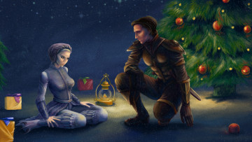 Картинка рисованное праздники фэнтези новый год