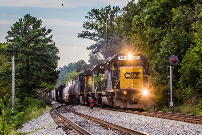 Обои картинки фото техника, поезда, дорога, железная, рельсы, состав, локомотив