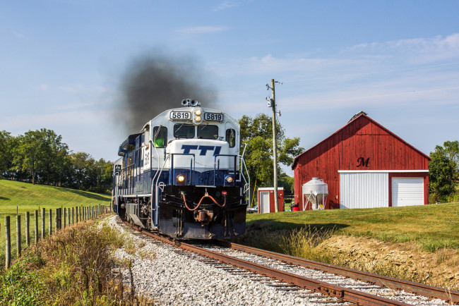 Обои картинки фото техника, поезда, состав, локомотив, рельсы, железная, дорога