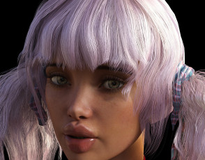 Картинка 3д+графика портрет+ portraits девушка фон взгляд
