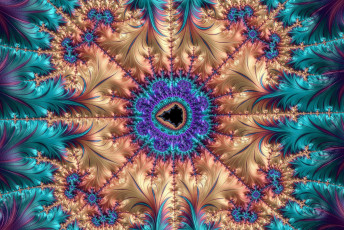 Картинка 3д+графика фракталы+ fractal цвета фон узор