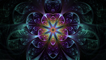 Картинка 3д+графика фракталы+ fractal цвета фон узор