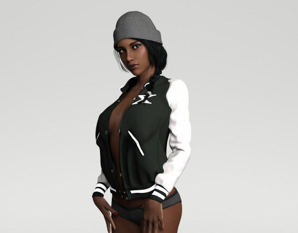 Обои картинки фото 3д графика, люди , people, фон, взгляд, девушка