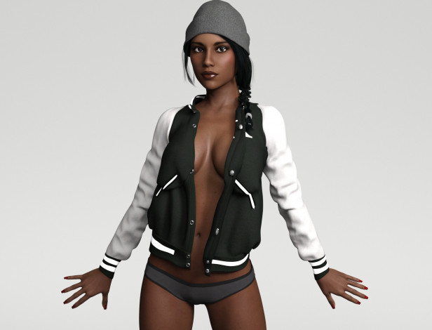 Обои картинки фото 3д графика, люди , people, фон, взгляд, девушка